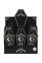 Gothic inspired nightshade incense sticks in coffin shaped boxes