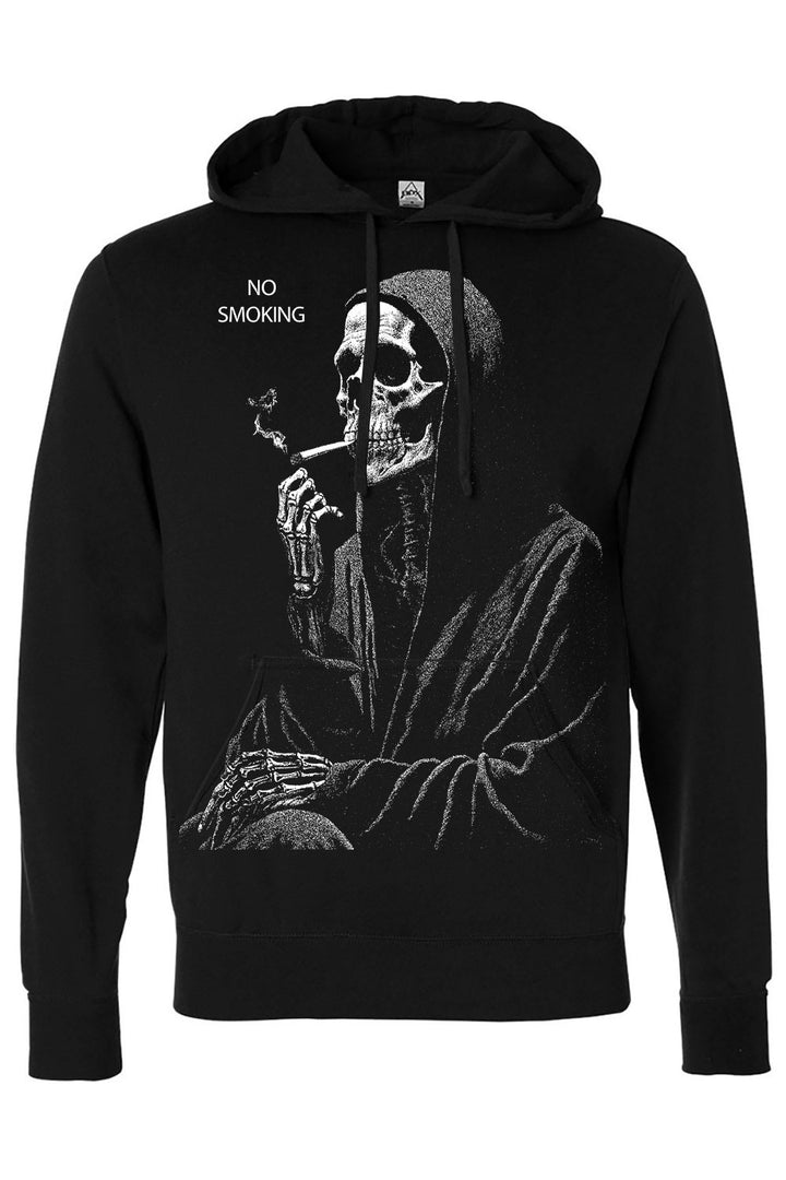 mens black gothic smoker hoodie