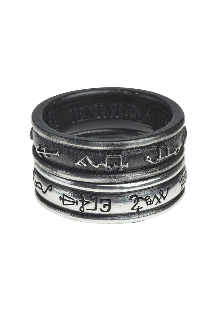 pewter viking ring set by alchemy england