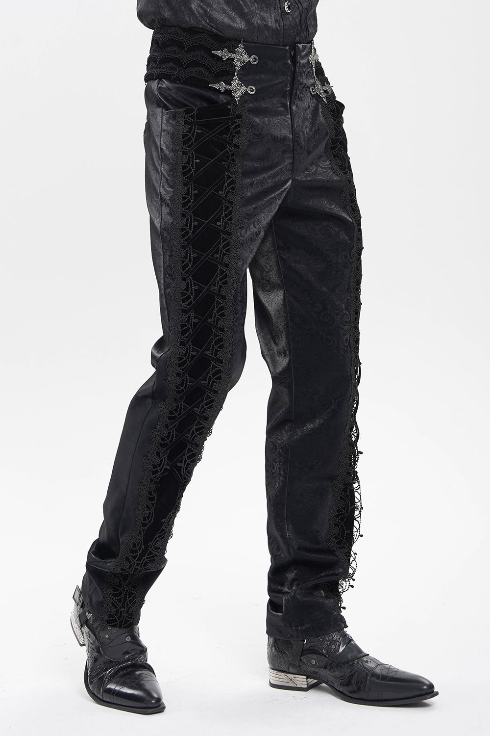 Mens velvet goth pants