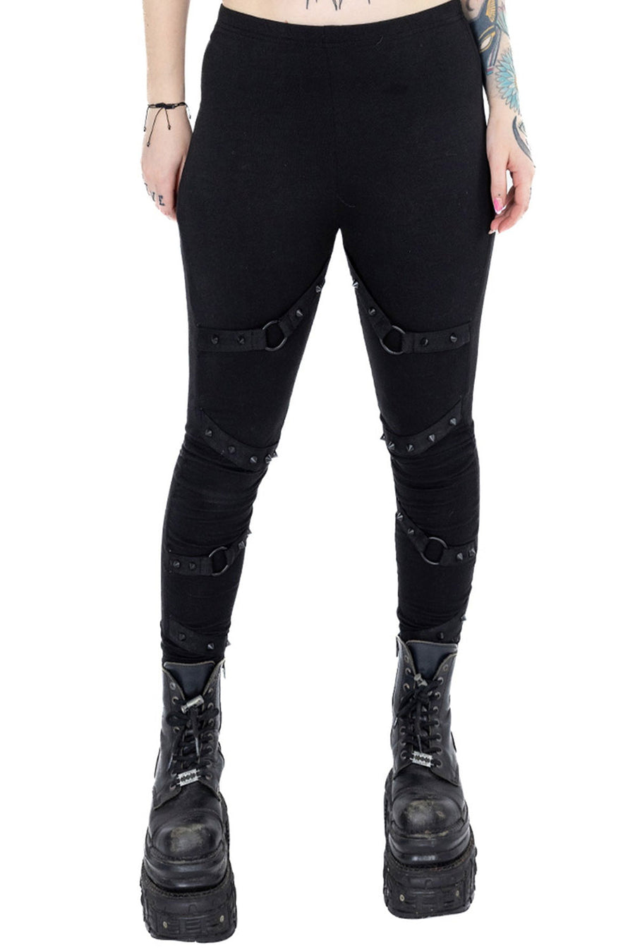 womens high waisted punk leggings