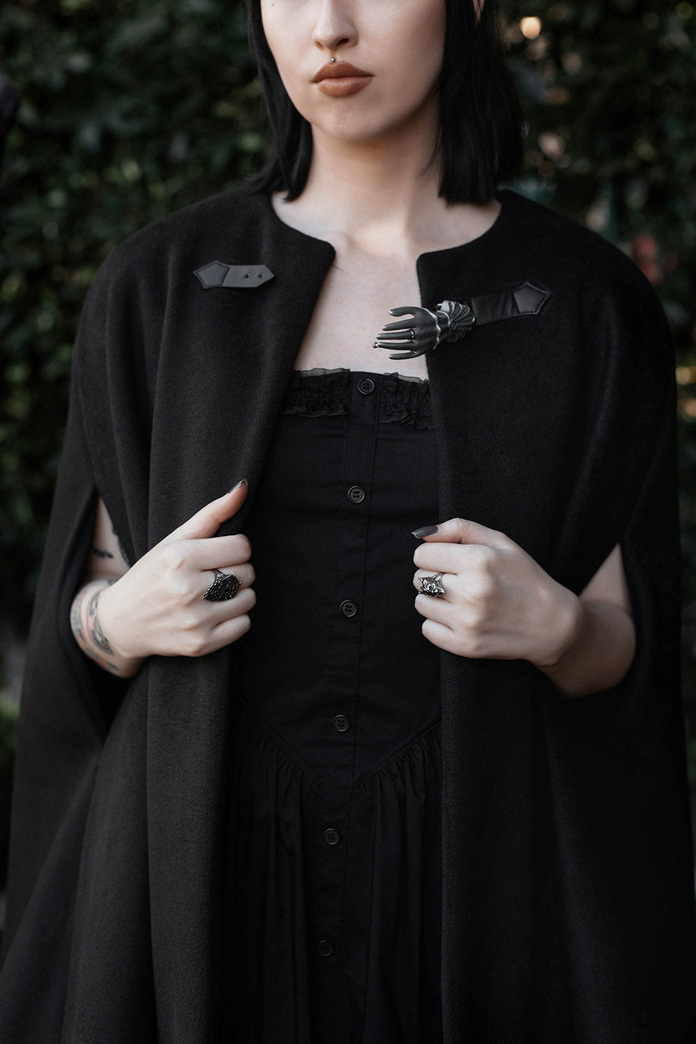 vampire goth black cape