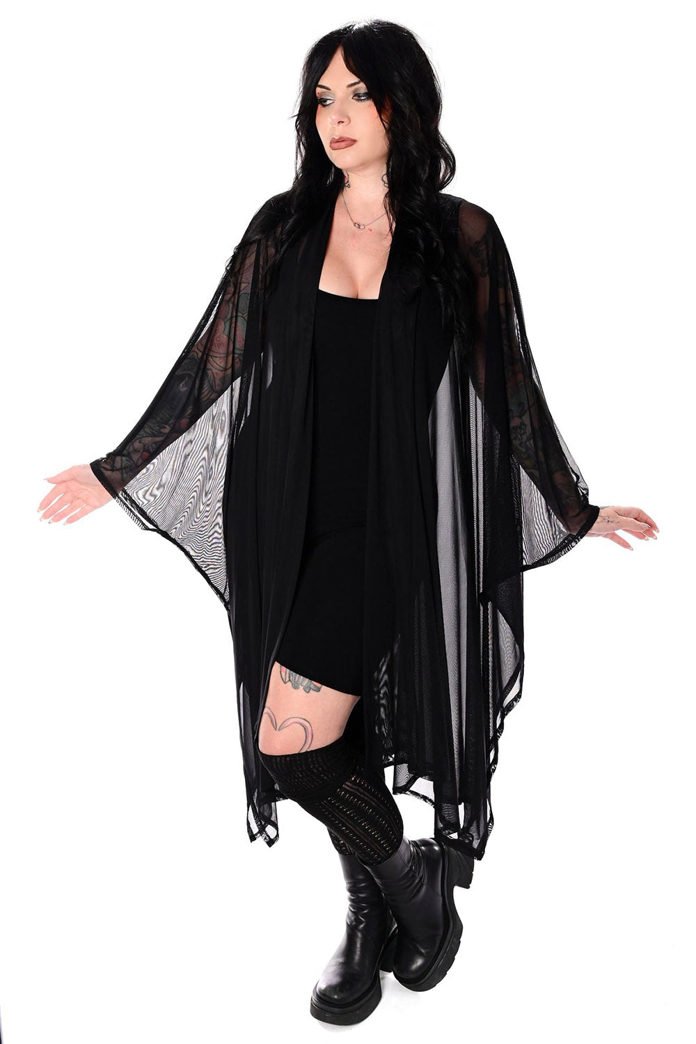 womens witchy mesh cloak
