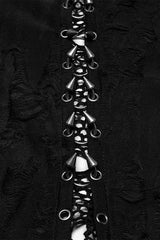 grunge goth pierced cardigan with open front 