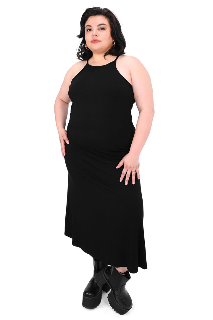 black summer goth womens sleeveless bodycon dress