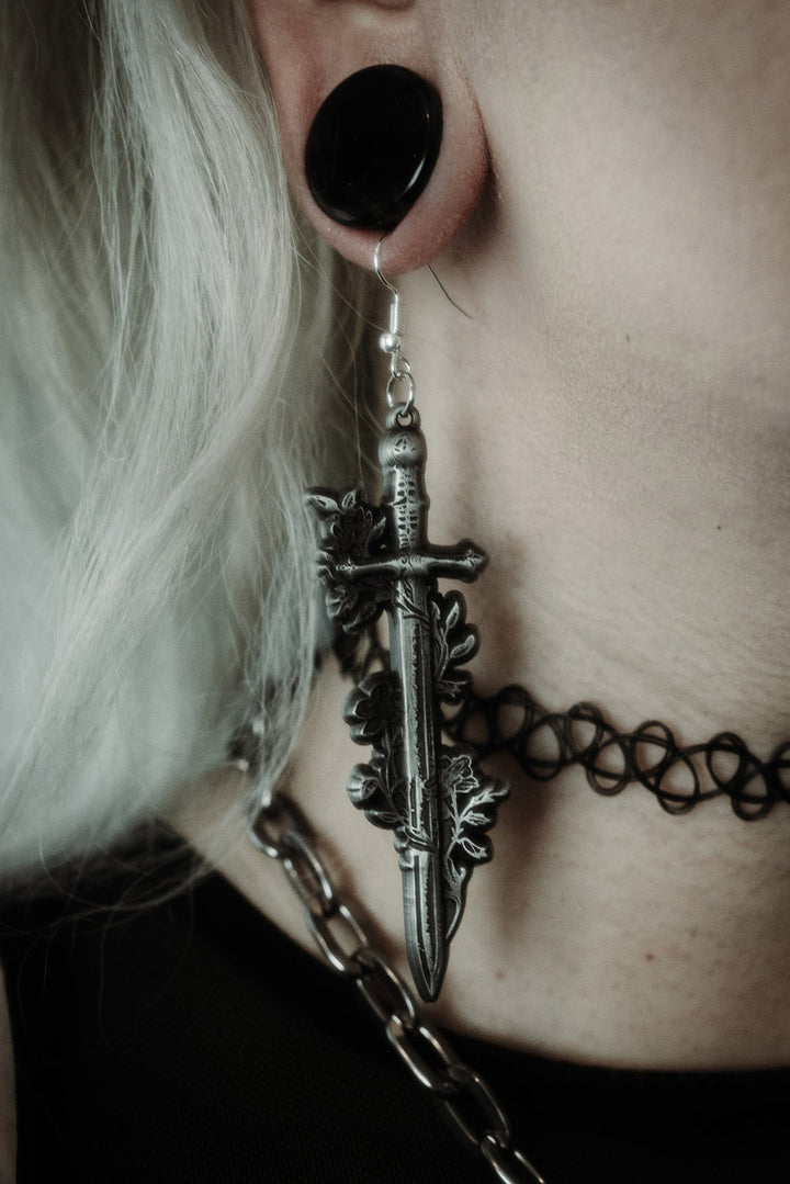 sword swallower earrings