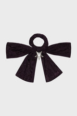 gothic purple hair bow hair tie