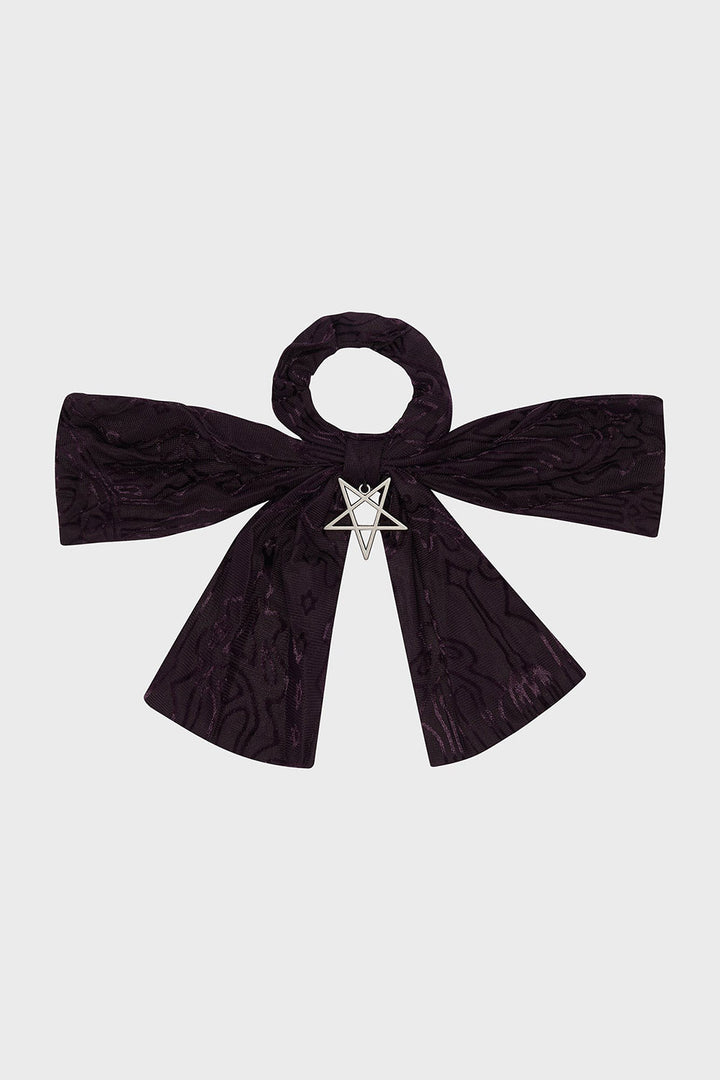 gothic purple hair bow hair tie