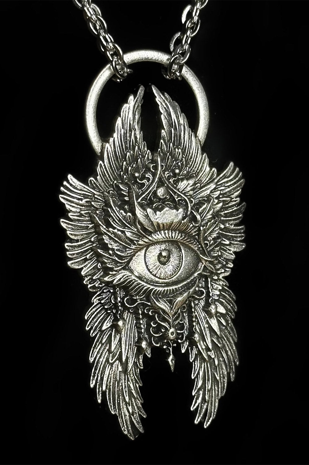 ornate spooky eye necklace by mother of hades