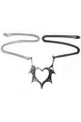 pewter gothic batwing necklace set