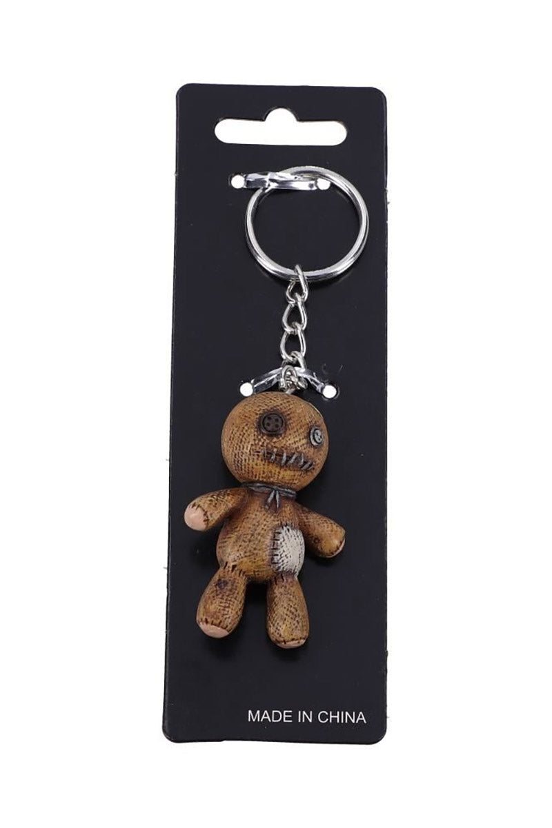 hand-painted voodoo doll keychain for car keys