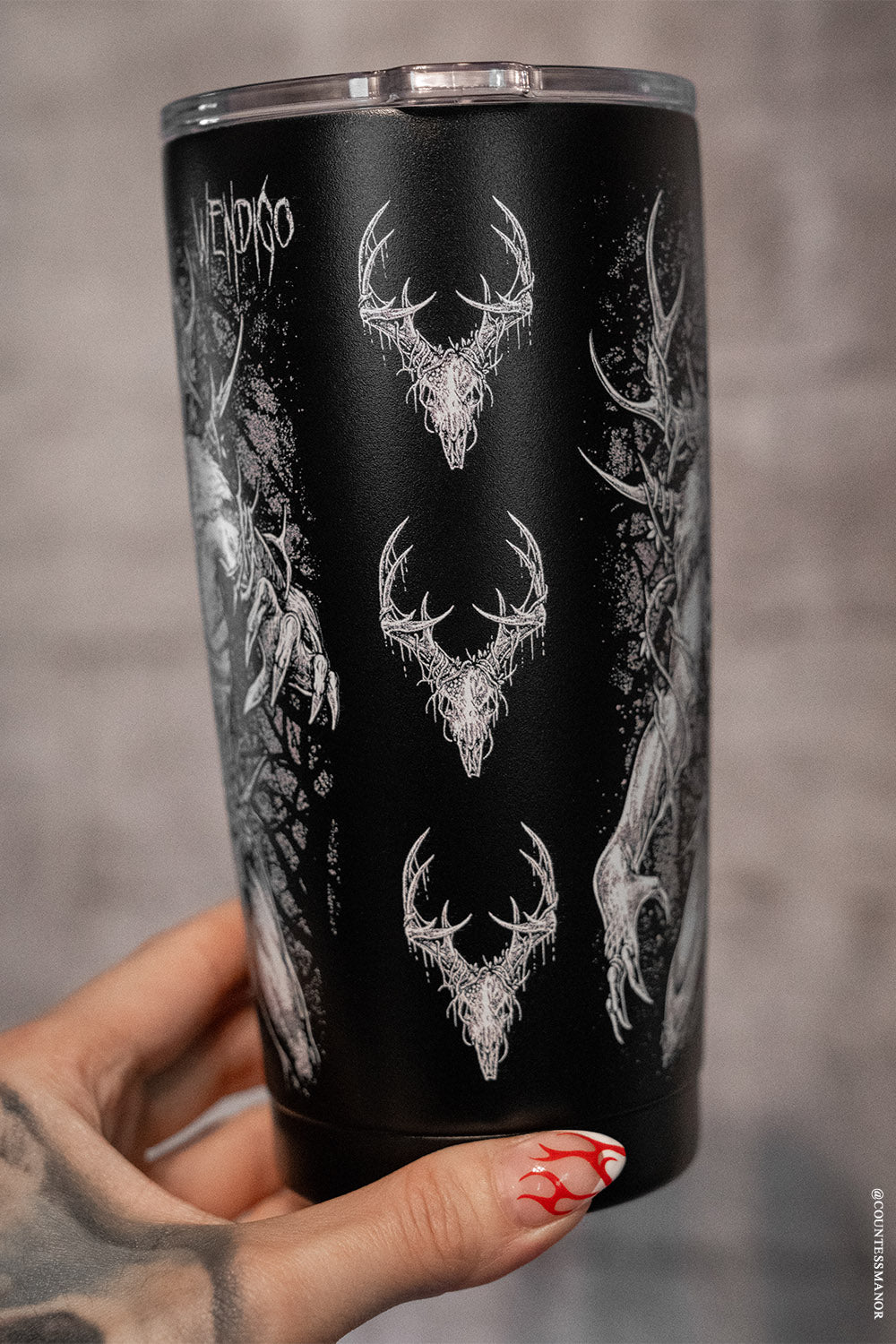 occult cryptid travel mug 