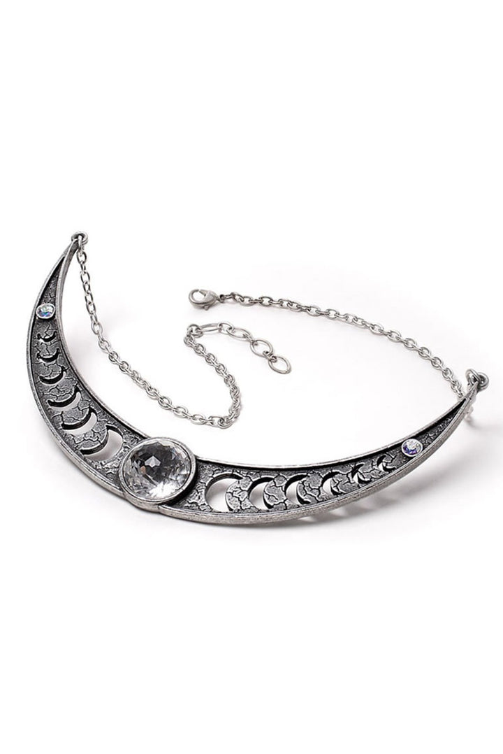 moon phase occult nordic witch necklace 