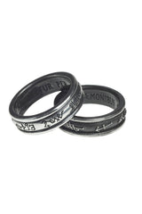 occult silver pewter rings