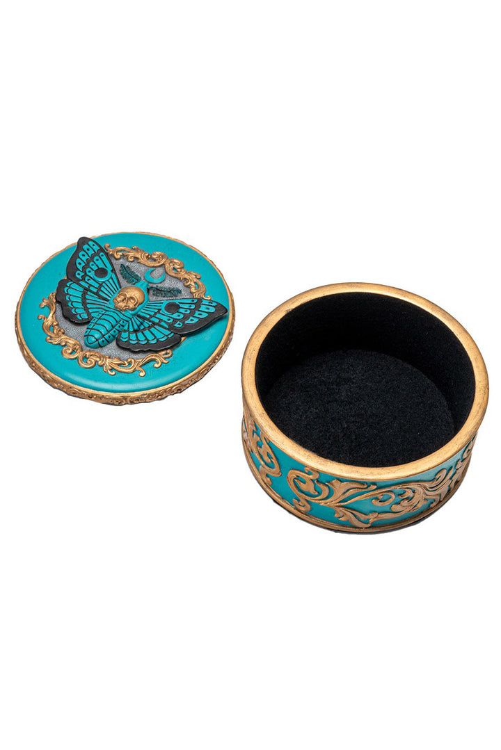 gothic witchy lunar month trinket box with lid