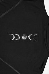 moon phase occult high collar top