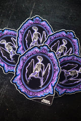 set of skeleton bat stickers