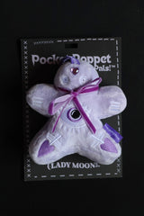 pastel goth creepy cute embroidered monster keychain