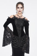 victorian gothic black blouse