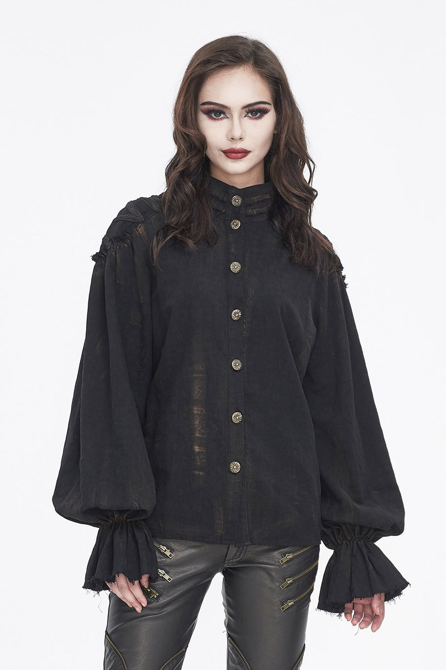 womens pirate goth blouse
