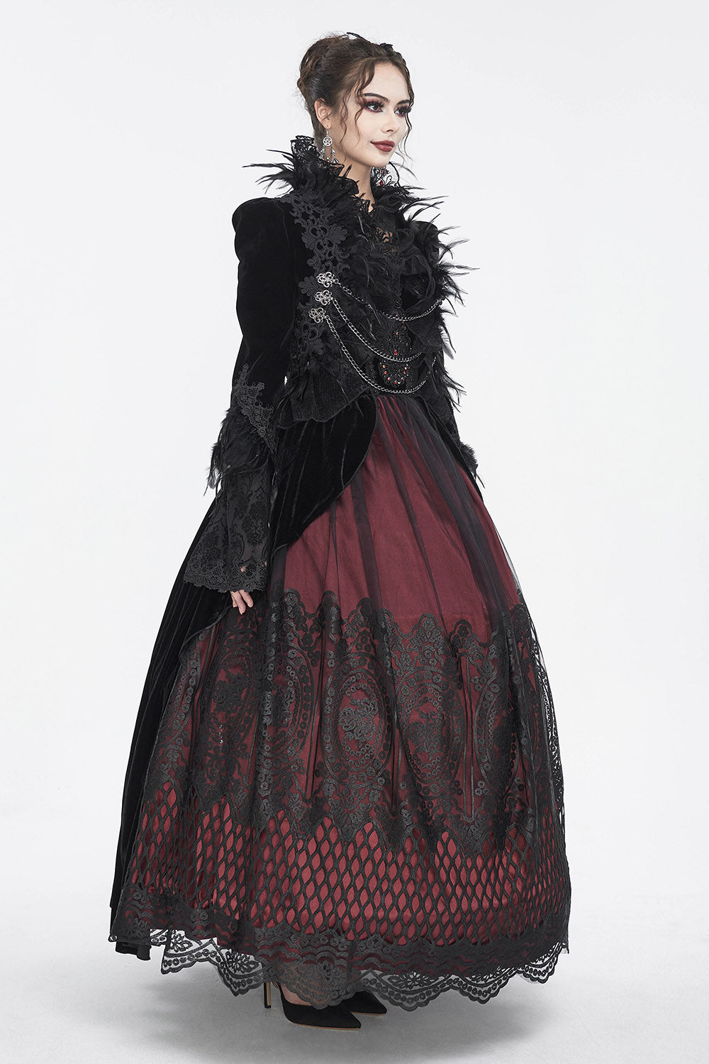 vampire gothic cropped coat