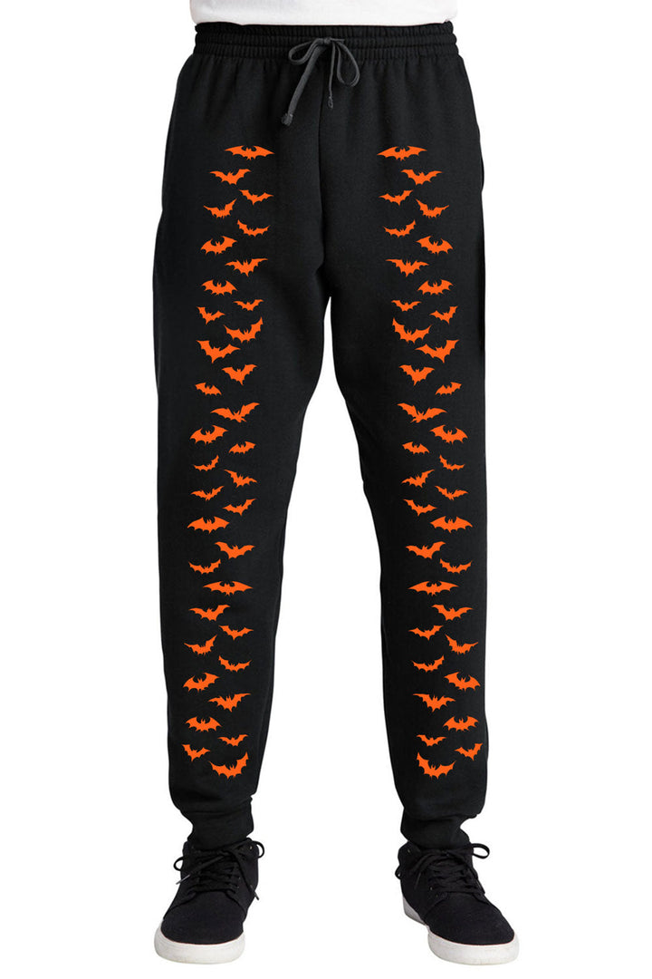 pumpkin orange bat joggers