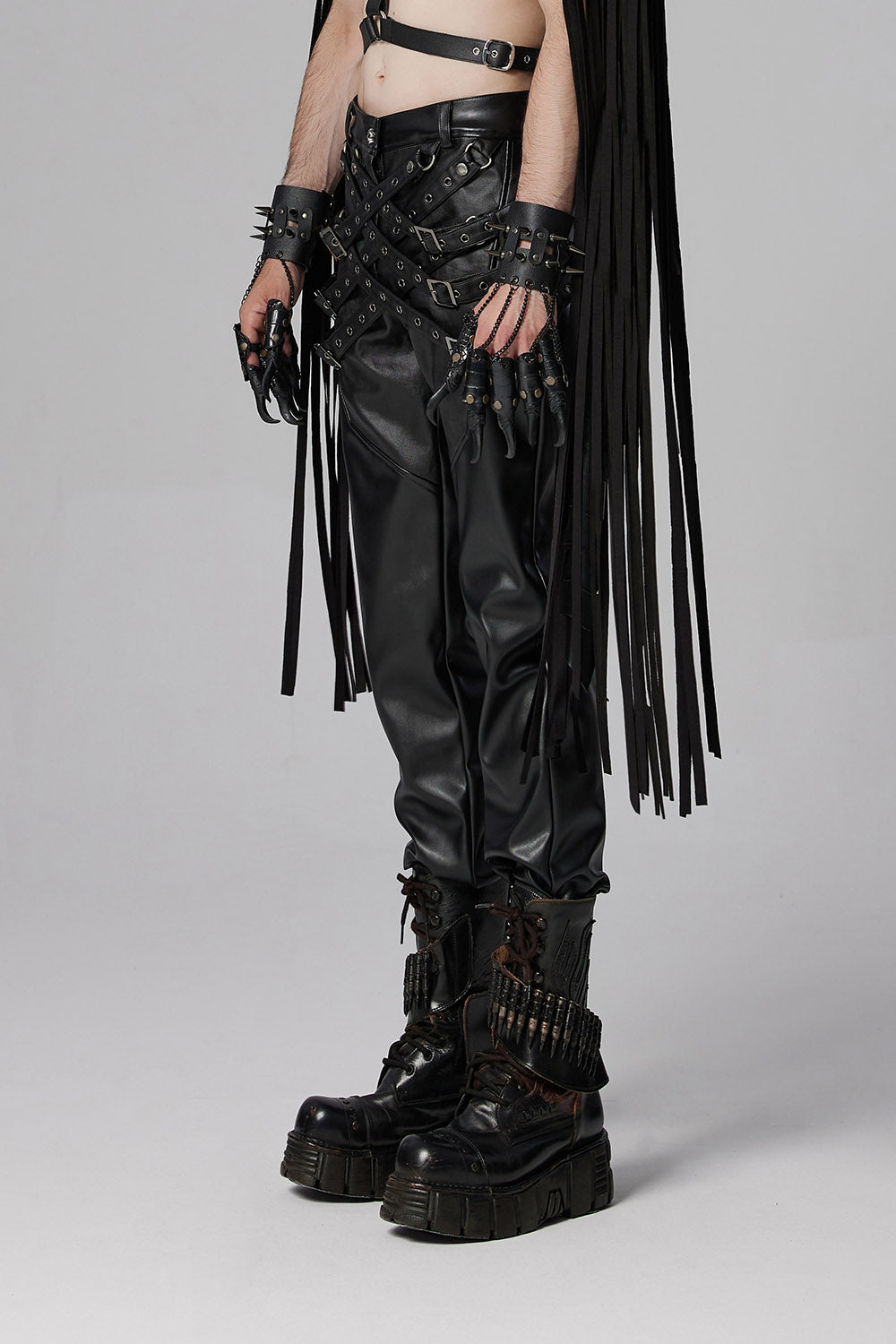 Deadlands Hardware Vegan Leather Pants – VampireFreaks