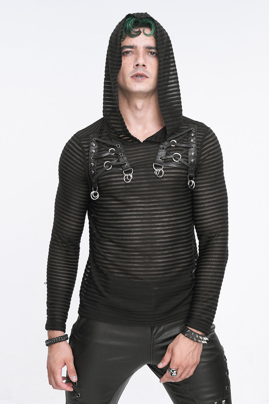 mens sheer long sleeve shirt