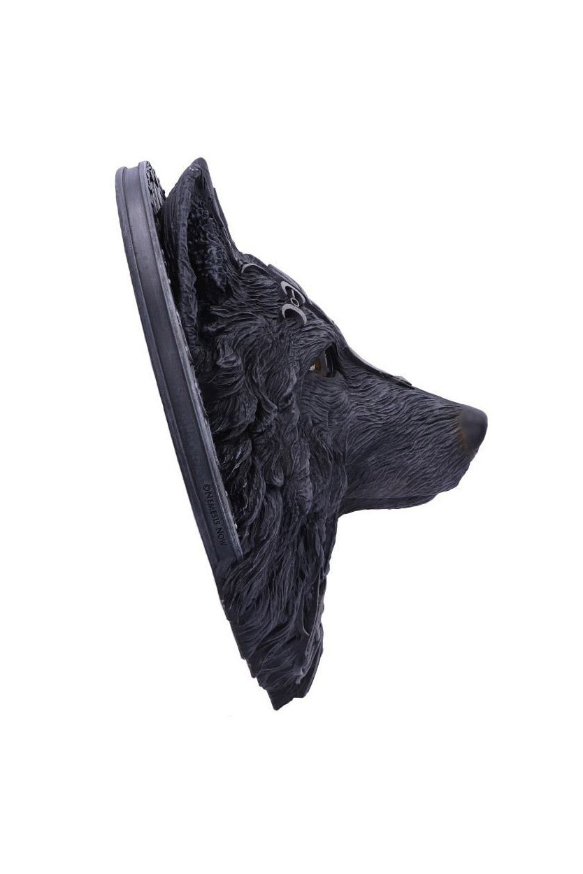 gothic black wolf sculpture 