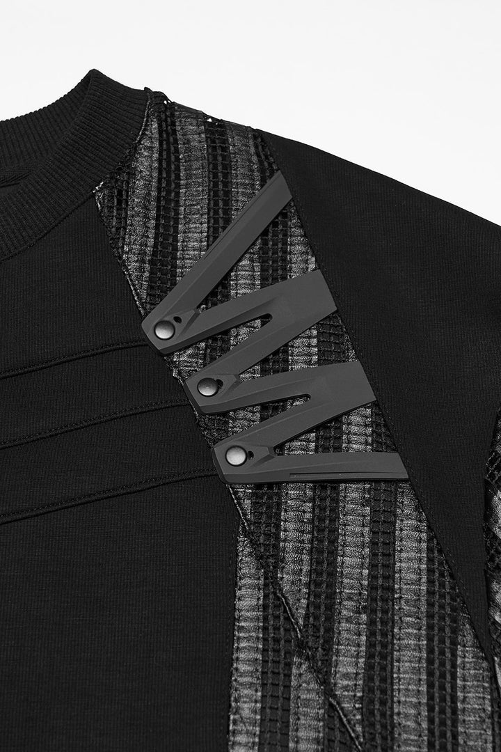 rubber details on a gothic shirt