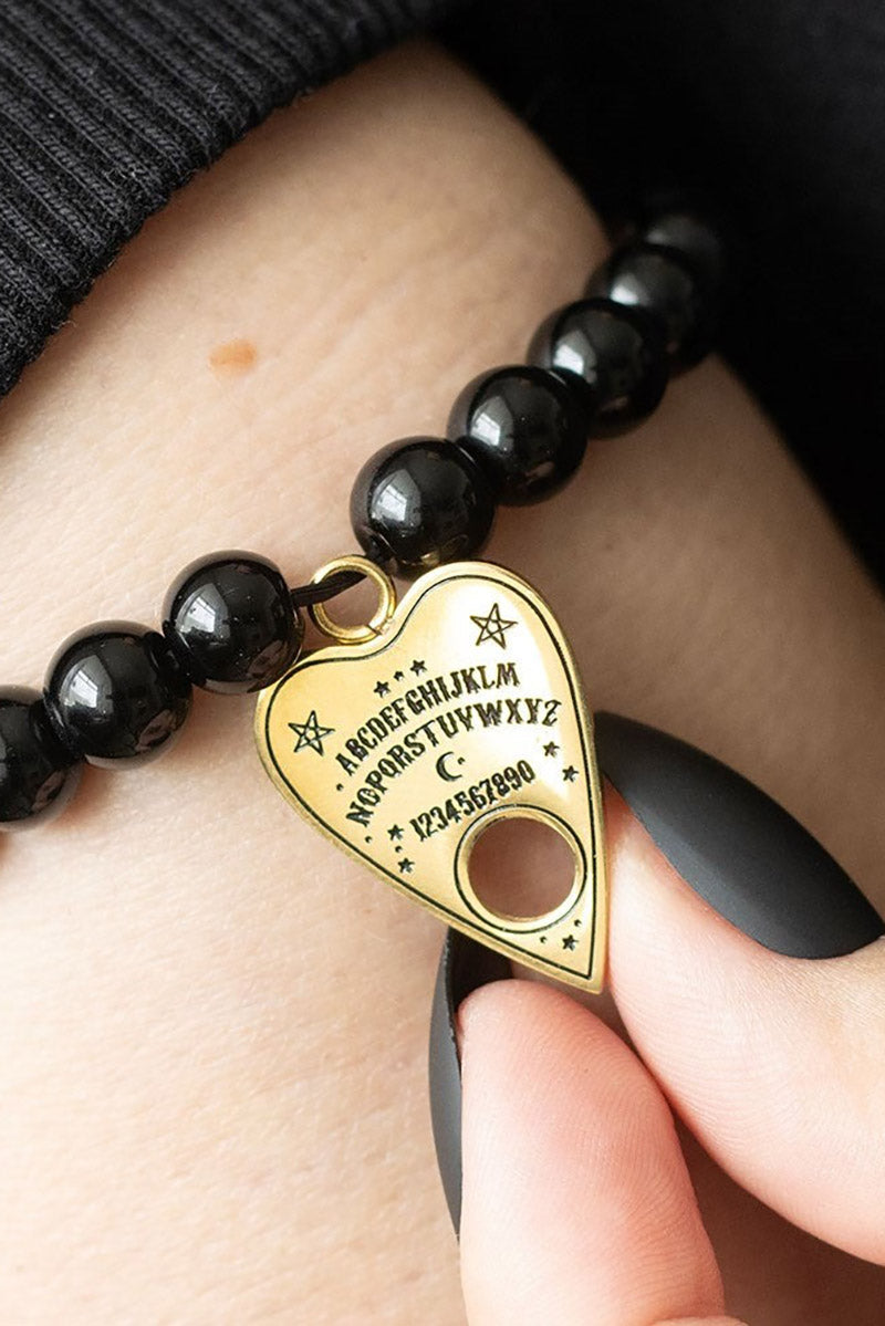 Talking Board Planchette Beaded Charm Bracelet