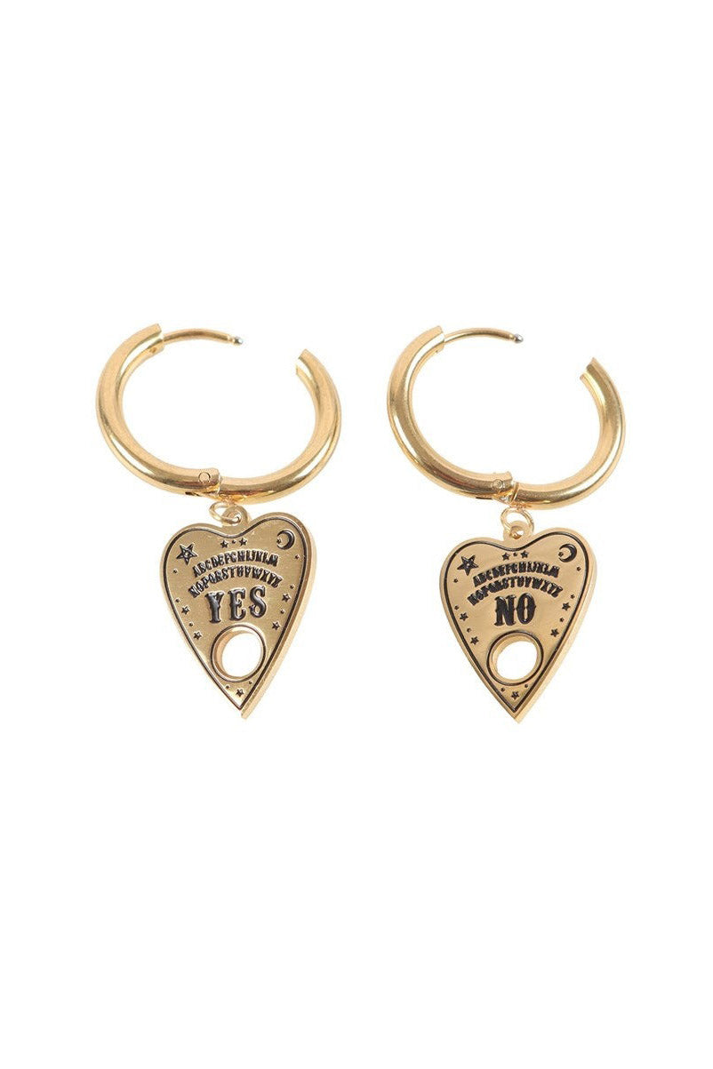 gold stainless steel planchette earrings