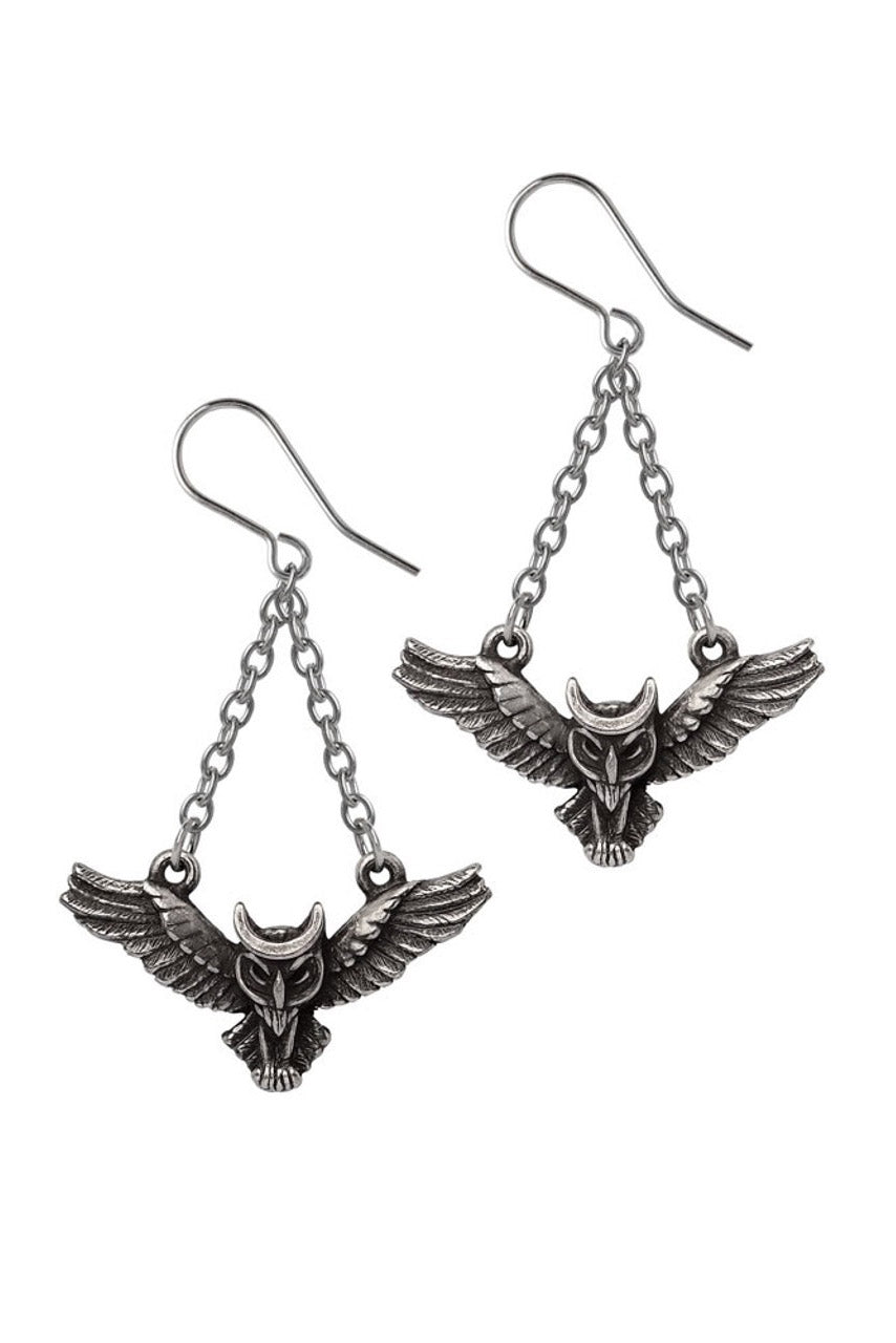 hypoallergenic owl earrings