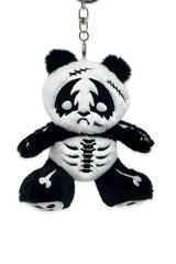 Death metal panda bear plush keychain