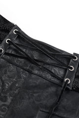 Lace up waist on goth fashion pants