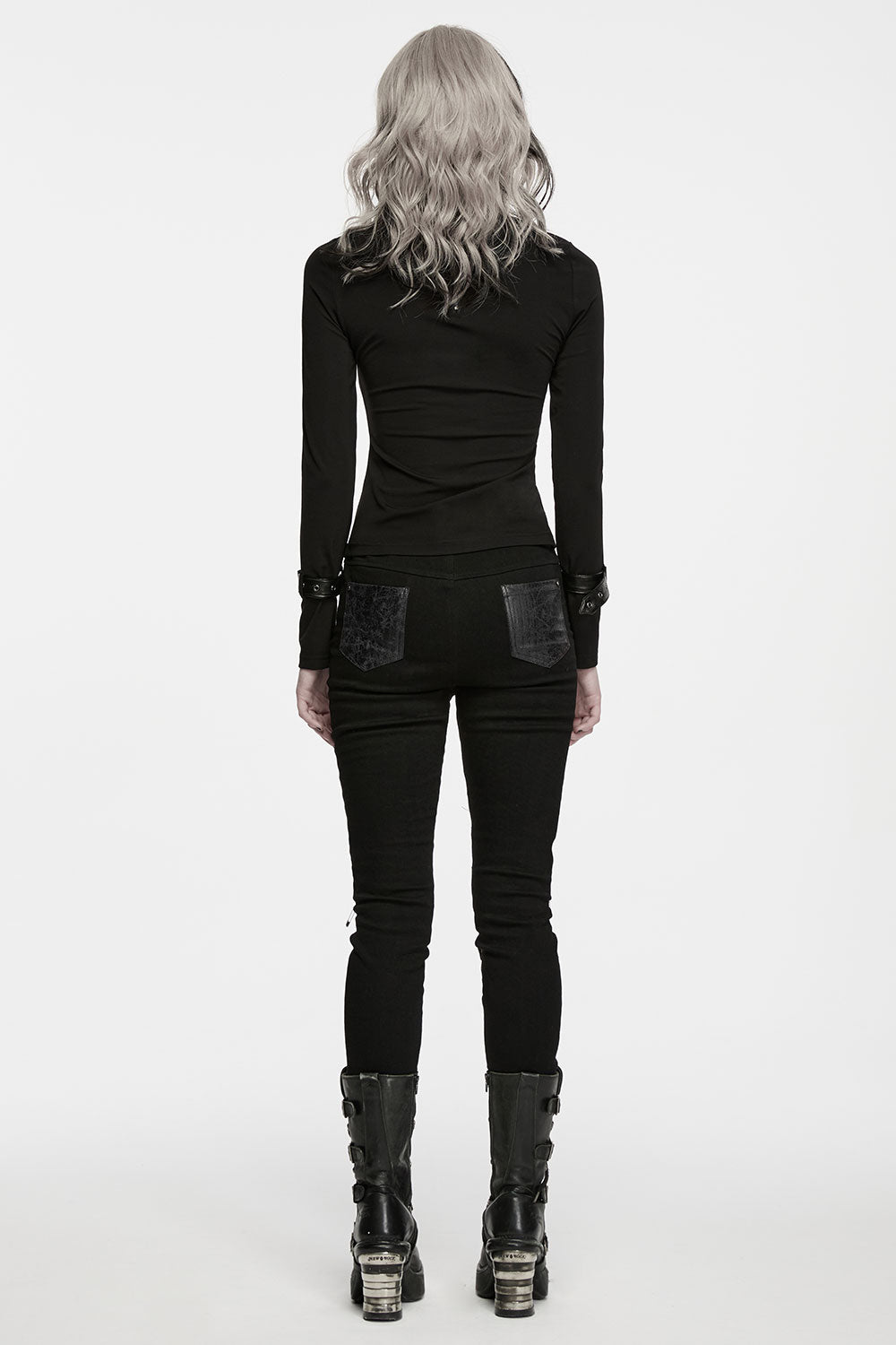 Lace Up Buckle Gothic Punk Pants Steampunk Style Trousers from punk rave