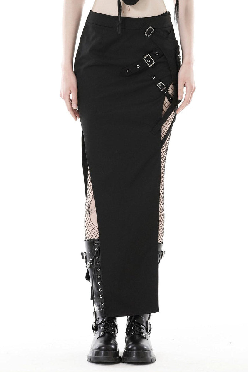 maxi grunge gothic skirt