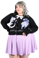 kawaii pastel goth raccoon, rat, and possum sweater cardigan