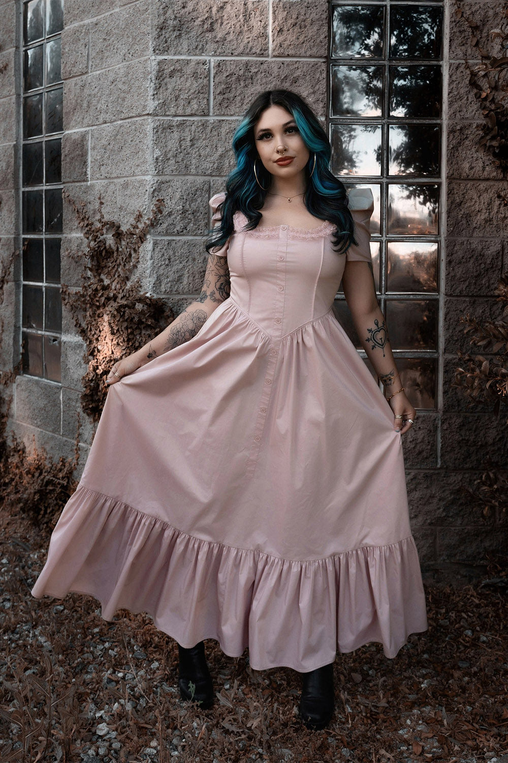light pink balletcore dress