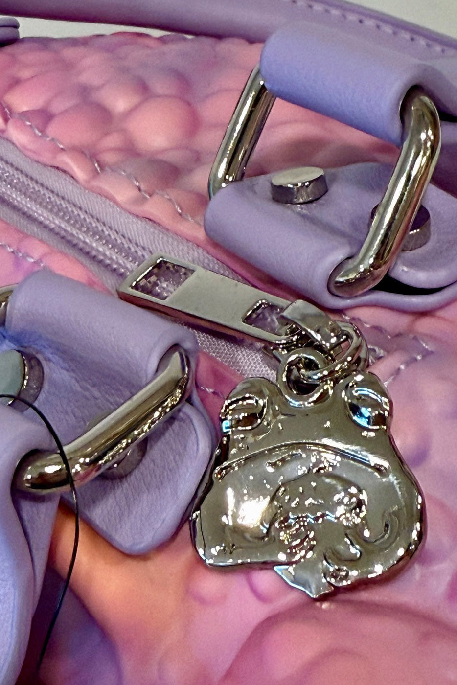 whimsical toad charm keychain