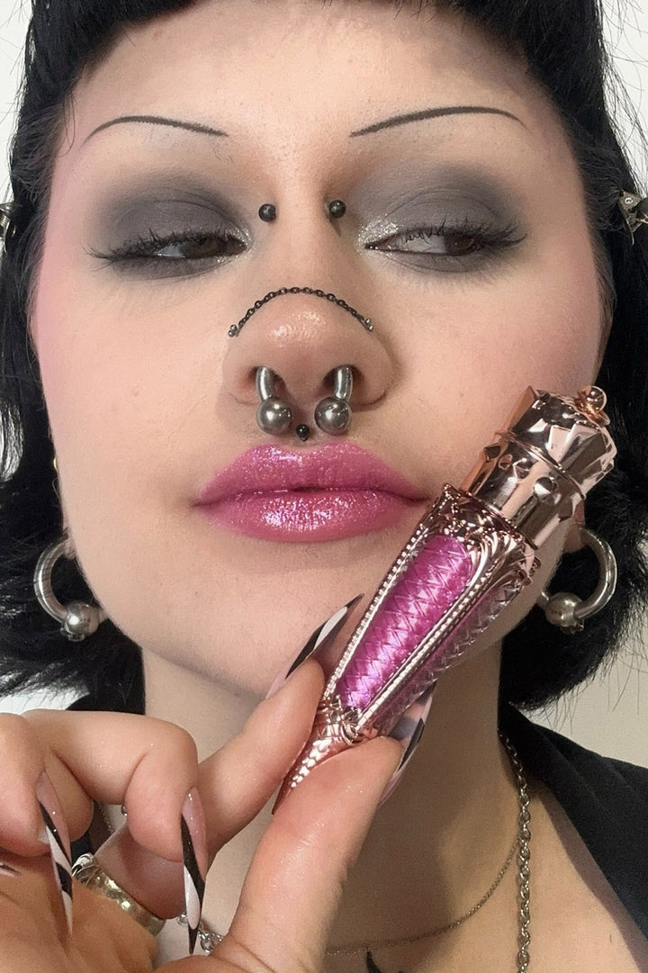 kawaii glitter pink lipgloss