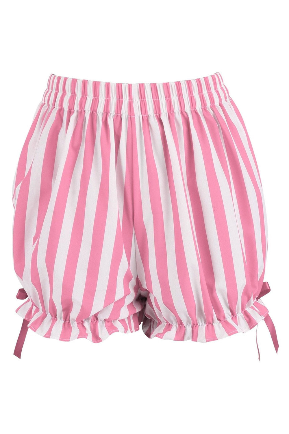 lolita pink and white striped bloomer shorts