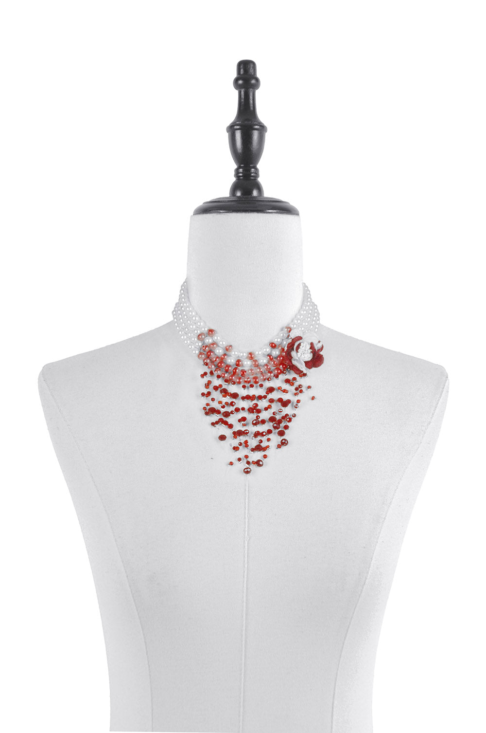 gothic faux bloody pearl necklace