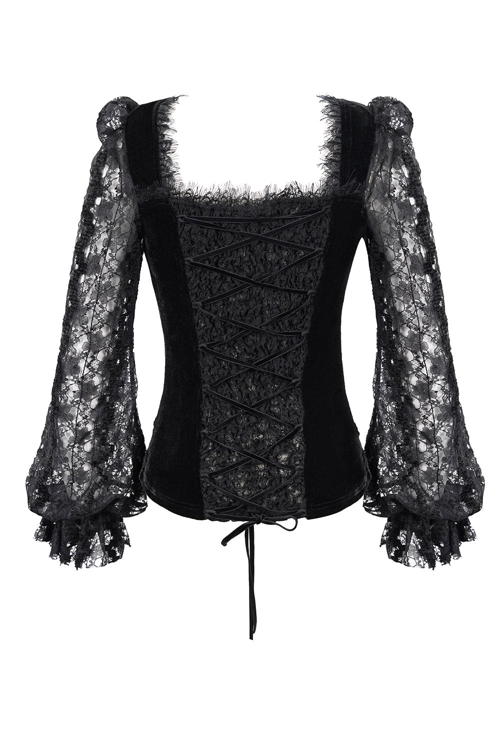 Nosferatu Lace Sleeve Gothic Top