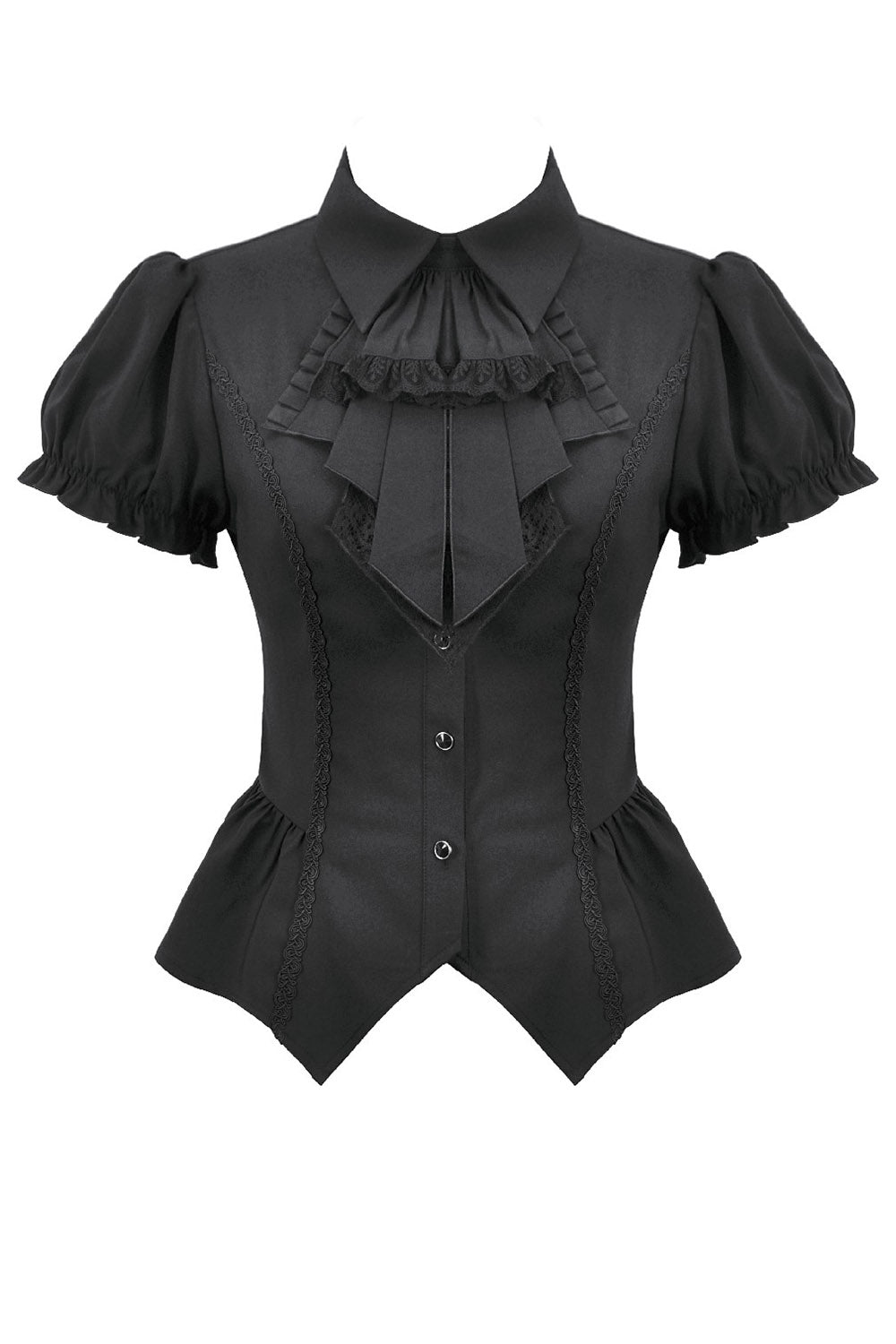 short sleeve puff sleeve gothic blouse