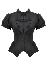 short sleeve puff sleeve gothic blouse
