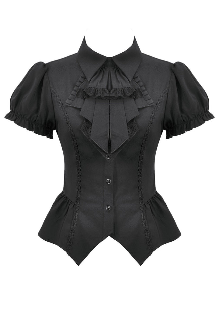 short sleeve puff sleeve gothic blouse