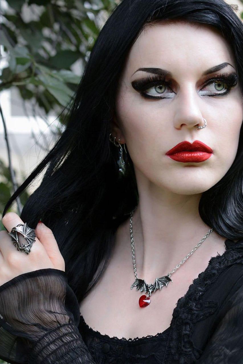 gothic alchemy england bat ring