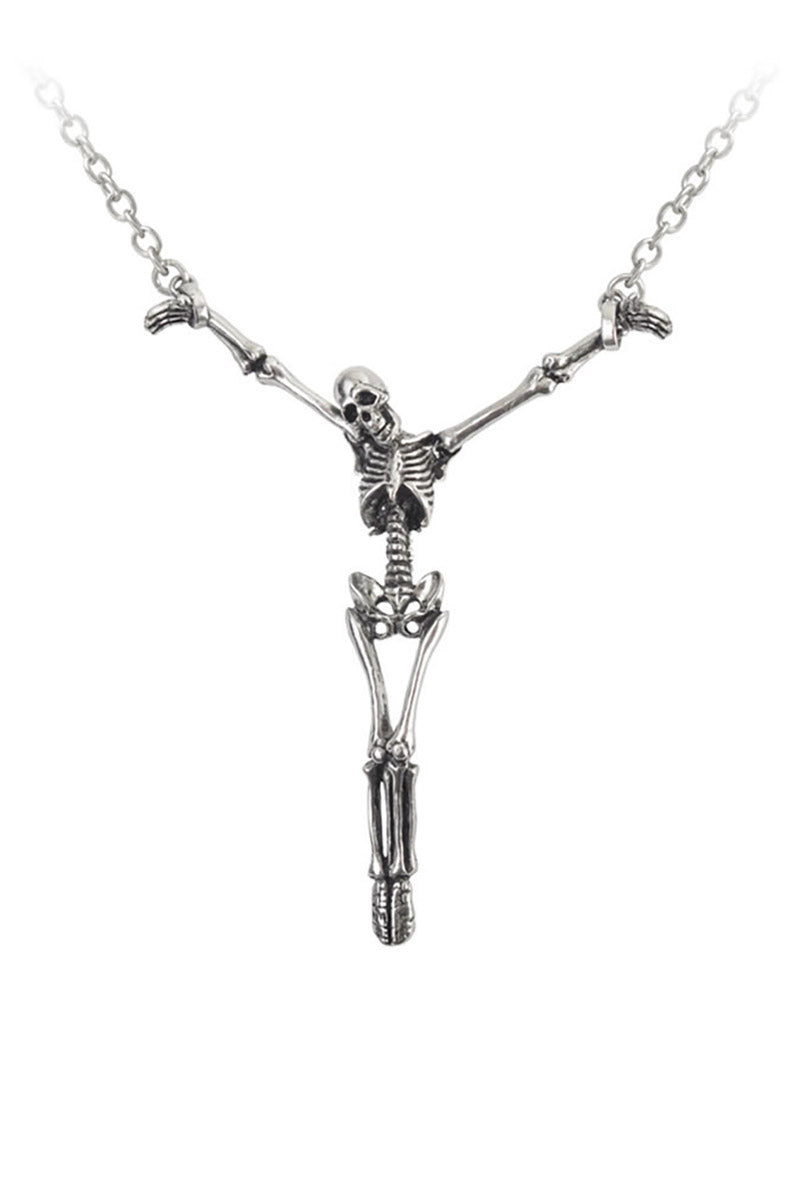 hanging skeleton necklace