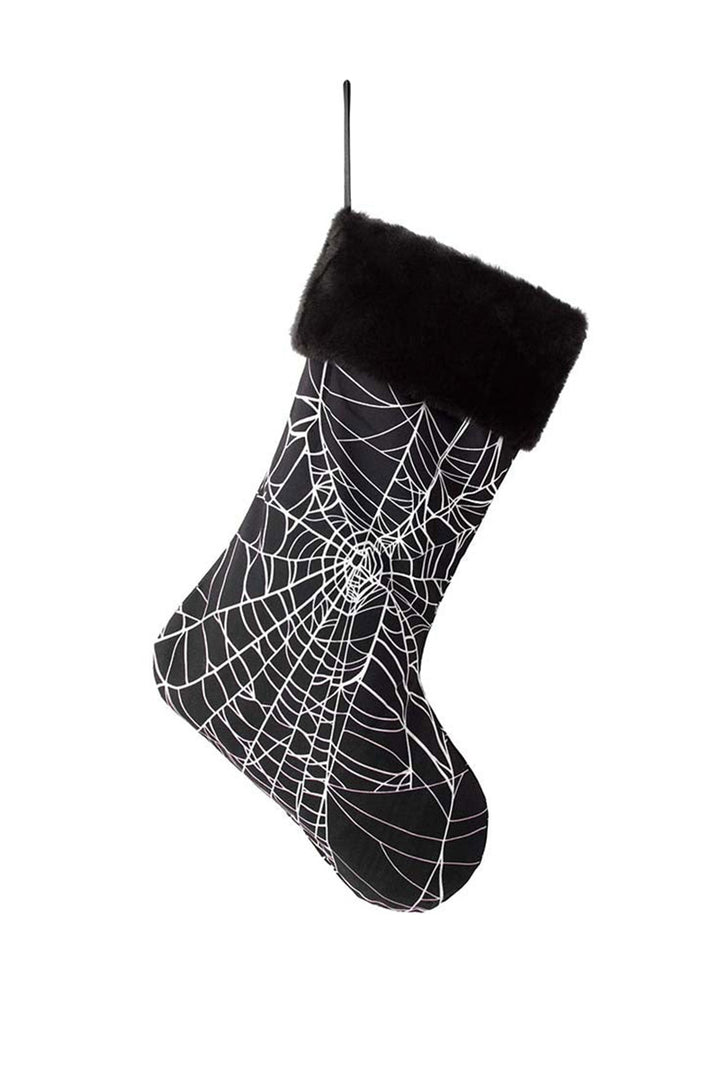 creepy spiderweb christmas stocking